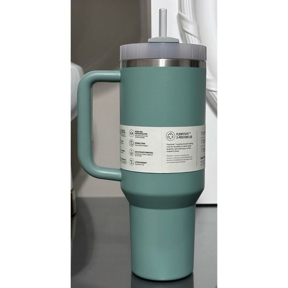 Stanley Quencher‎ H2.0 FlowState Tumbler 40oz, EUCALYPTUS GREEN - Picture 2 of 4